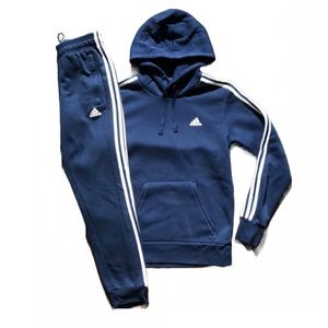 Adidas Navy Hoodie & Sweatpant Set